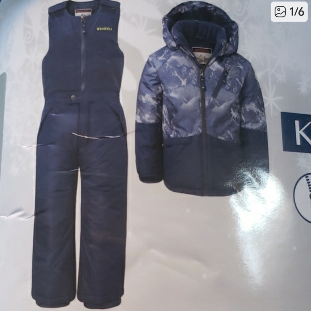 Snozu Blue Winter Jacket and Bib Set